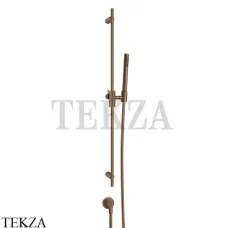 Gessi ANELLO Штанга в комплекте с душевой лейкой и выводом 63482-708, Copper Brushed