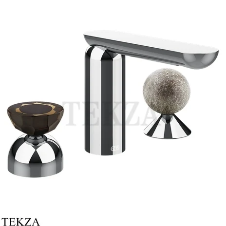 Gessi Perle Смеситель для раковины на 3 отв., без гарнитура 74868-031, хром глянец