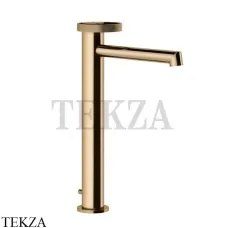 Gessi ANELLO Смеситель для раковины высокий, длинный, с донным клапаном 63305-735, Warm Bronze PVD