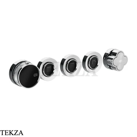 Gessi Ludovica Термостат для душа на 3 потока crystals, внешняя часть 76436-031, хром глянец