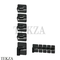 Newform Delta Zero Термостат для душа 4 потока, внешняя часть 69866E.01.093, черный матовый