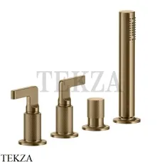 Gessi INCISO Смеситель для ванны, наполнение через слив-перелив 58043-726, Warm Bronze Br.