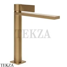 Gessi Inverso RIGATO Смеситель для раковины средний, без гарнитура 73506-726, Warm Bronze Br.