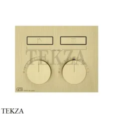 Gessi HI-FI Термостатический смеситель на 2 потока, внешняя часть 63004-727, Brushed Brass PVD