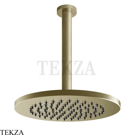 Gessi 316 SHOWER Верхняя душевая лейка D21,8 с креплением под размер 54153-727, Brushed Brass PVD