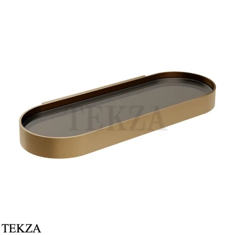 Gessi Pelle Tresse Полочка настенная в душевую, 56861-791, Deep Bronze Brushed PVD