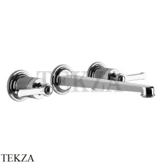 Gessi VENTI20 Смеситель для раковины на 3 отв. длинный, внешняя часть 65090-031, хром глянец