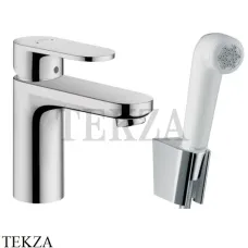 Hansgrohe Vernis Blend Смеситель для раковины, с ручным душем-биде 71215000, хром глянец