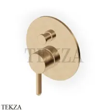 Zucchetti Isy22 Смеситель для душа, 2 потока, внешняя часть ZIS775.P31, brushed british gold PVD Zucchetti Isy22 Смеситель для душа, 2 потока, внешняя часть ZIS775.P31, brushed british gold PVD