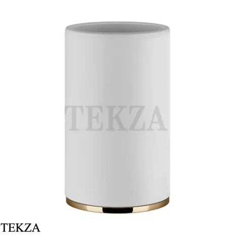 Gessi INCISO accessories Стакан настольный, композит белый 58531-735, Warm Bronze PVD