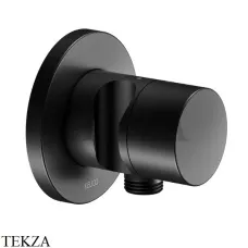 Keuco IXMO Pure Вентиль запорный с выводом для шланга, держатель, круг 59541370201, черный матовый