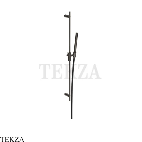Gessi Incastri Штанга в комплекте с душевой лейкой и шлангом 75042-707, black хром Brush