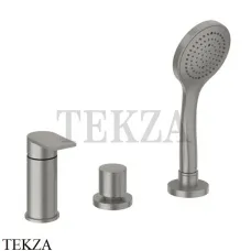 Gessi Emporio Via Manzoni Смеситель для ванны для наполнения через перелив 38643-149, Finox Brushed Nickel