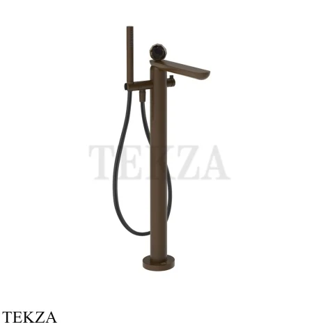 Gessi Perle Смеситель для ванны напольный, внешняя часть 74229-845, бронза Dark Brush