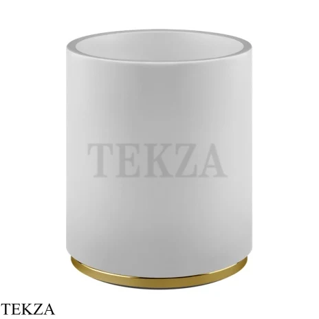 Gessi ANELLO Корзина для мусора, композит белый 45590-246, Gold PVD