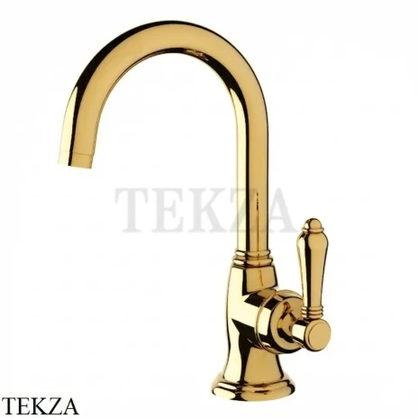 Nicolazzi Cinquanta Смеситель для раковины с донным клапаном El Capitan, 3454GB75C, золото глянец