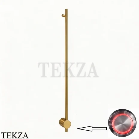 BRONER BRUNO H Электрический полотенцесушитель 100 с кнопкой, BR.007.100.0000.MG, золото сатин