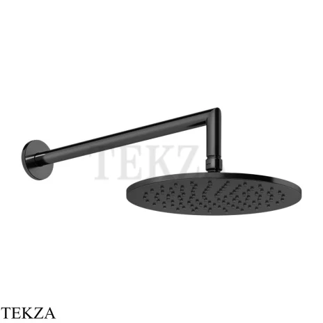 Gessi ANELLO Верхняя лейка с кронштейном D25 см 63348-706, Black Metal PVD