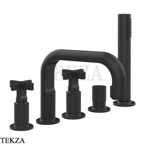 Gessi INCISO+ Смеситель на борт ванны с гарнитуром 58140-299, Black XL