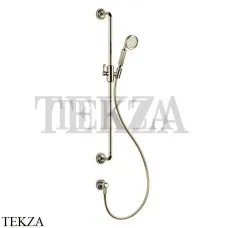 Gessi VENTI20 Штанга в комплекте с душевой лейкой, шланг, вывод 65142-710, Brass PVD