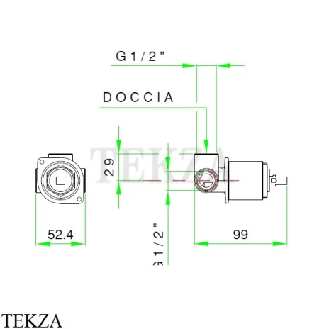 Nicolazzi Встраиваемая часть однокомандного смесителя для душа C3706