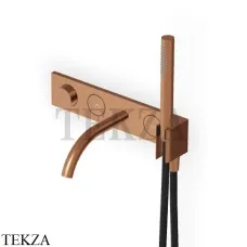 Zucchetti Hoop Термостат для ванны с гарнитуром, внешняя часть ZHO786.P91, brushed copper PVD