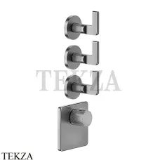 Gessi INCISO WELLNESS Термостат 3 выхода, внешняя часть 58216-706, Black Metal