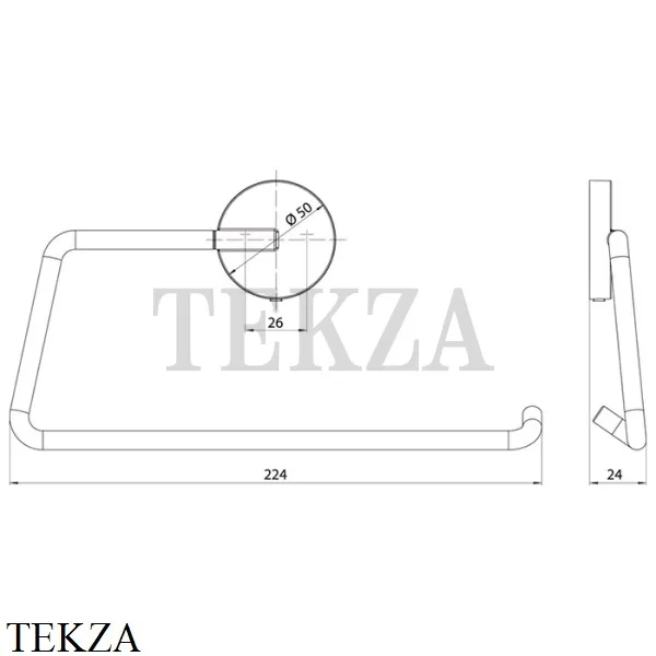Emco Round Держатель для полотенца кольцевой, 4355 133 00 черный матовый