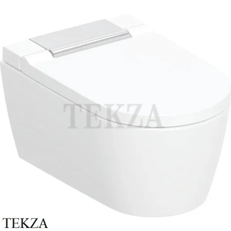 Geberit AquaClean Sela Подвесной унитаз-биде безободковый 146.220.21.1, Белый-хром глянец