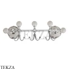 Migliore Provance Планка с тремя крючками, керамика с декором 17665, хром глянец