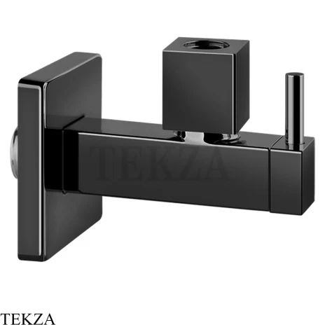 Gessi TOTAL LOOK Запорный клапан с фильтром, квадратный 01412-706, black хром глянец