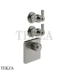 Gessi VENTI20 Термостат для душа, 2 поток, внешняя часть 65202-149, Finox Br. Nickel