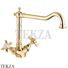 Migliore Princeton Смеситель для кухни, с поворотным изливом 18279, золото глянец