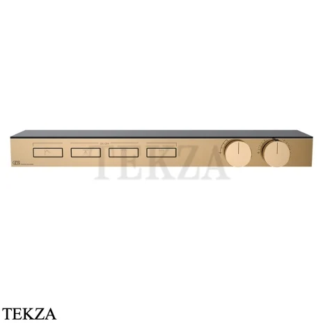 Gessi HI-FI Термостатический смеситель с полочкой, на 4 потока, внешняя часть 63026-735, бронза глянец