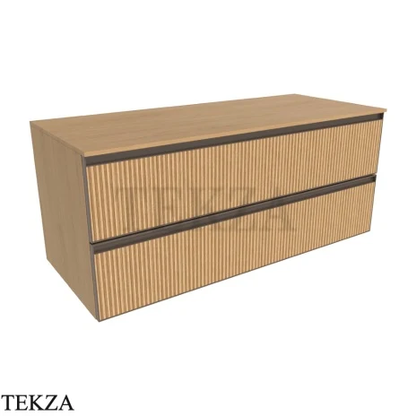Flaminia Cubika тумба под раковину подвесная 120×50×50 см, 2 ящика, натуральный дуб Rovere Naturale Greca
