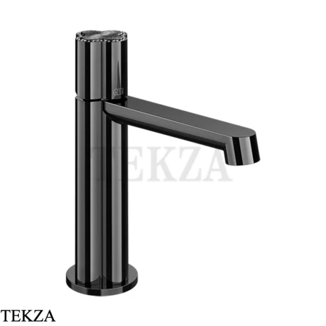 Gessi Ludovica Смеситель для раковины crystals, с донным клапаном 76351-706, black хром глянец