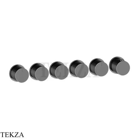 Gessi Habito Bath-shower Термостат на 5 потоков, внешняя часть 63440-706, Black Metal