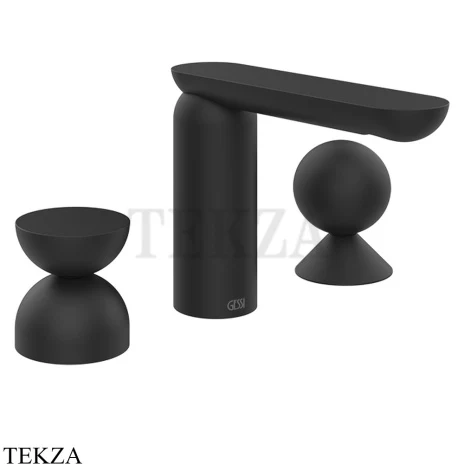 Gessi Perle Смеситель для раковины на 3 отв., без гарнитура 74908-299, черный матовый