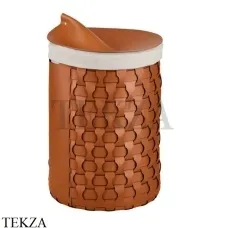 ADJ Dubai Корзина для белья круглая напольная 2057.09/30, коньяк/бордо