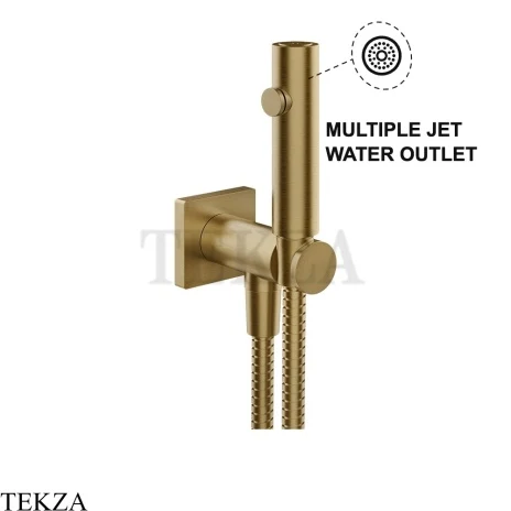Gessi RILIEVO Гигиенический душ с держателем и выводом воды 59153-726, бронза Brushed