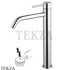 FIMA Carlo Frattini Spillo UP Смеситель для раковины, высокий XS, с донным клапаном F3031/HXSCR, хром глянец