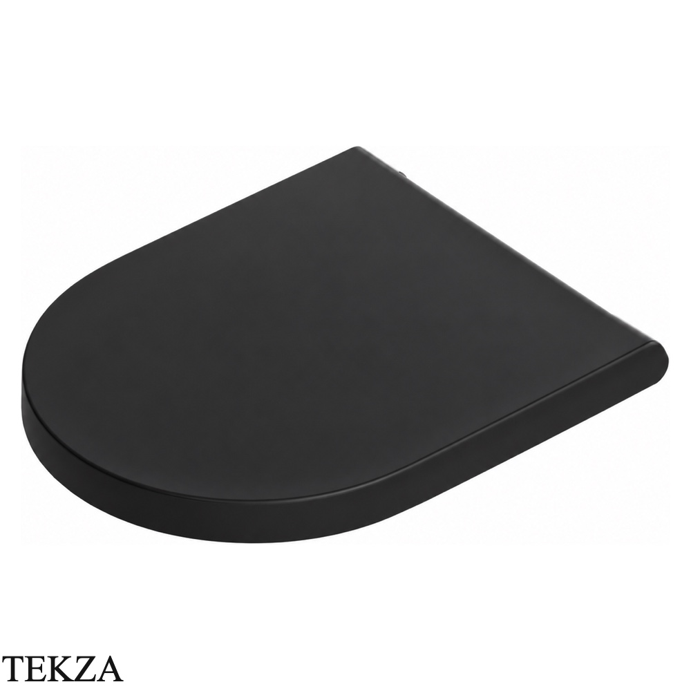 ArtCeram Solida сиденье с крышкой Flat avvolgente с микролифтом FLA018 17 71, черный матовый