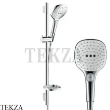 Hansgrohe Raindance Select E 120 3jet Душевой набор 26620400, хром глянец-белый Hansgrohe Raindance Select E 120 3jet Душевой набор 26620400, хром глянец-белый