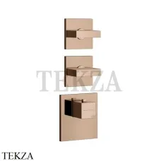 Gessi Rettangolo Wellness Термостат 2 выхода, внешняя часть 43214-030, Copper глянец