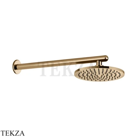 Gessi Goccia Верхняя лейка с кронштейном D20 см 33655-735, Warm Bronze PVD