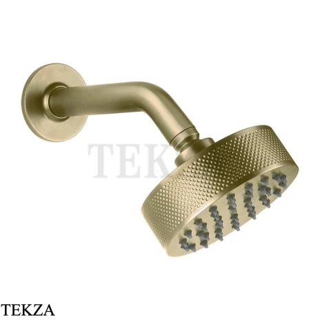 Gessi INCISO SHOWER Верхняя душевая лейка с кронштейном 58189-727, Brushed Brass PVD