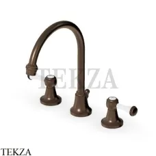 Zucchetti Agora Classic Смеситель для раковины с донным клапаном ZAM406.P21, brushed chocolate PVD
