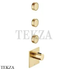 Dornbracht CYO Термостат для душа 1/2, 3 вентиля, внешняя часть, 36503780-28 х3, латунь сатин Brushed Dornbracht CYO Термостат для душа 1/2, 3 вентиля, внешняя часть, 36503780-28 х3, латунь сатин Brushed