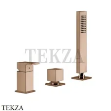 Gessi Rettangolo Смеситель для ванны без излива, 2 потока 20043-030, Copper глянец