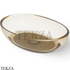 Dea Design Washbasins Раковина настольная овальная Glasstech DD9077 600 R6, Classic Green R6